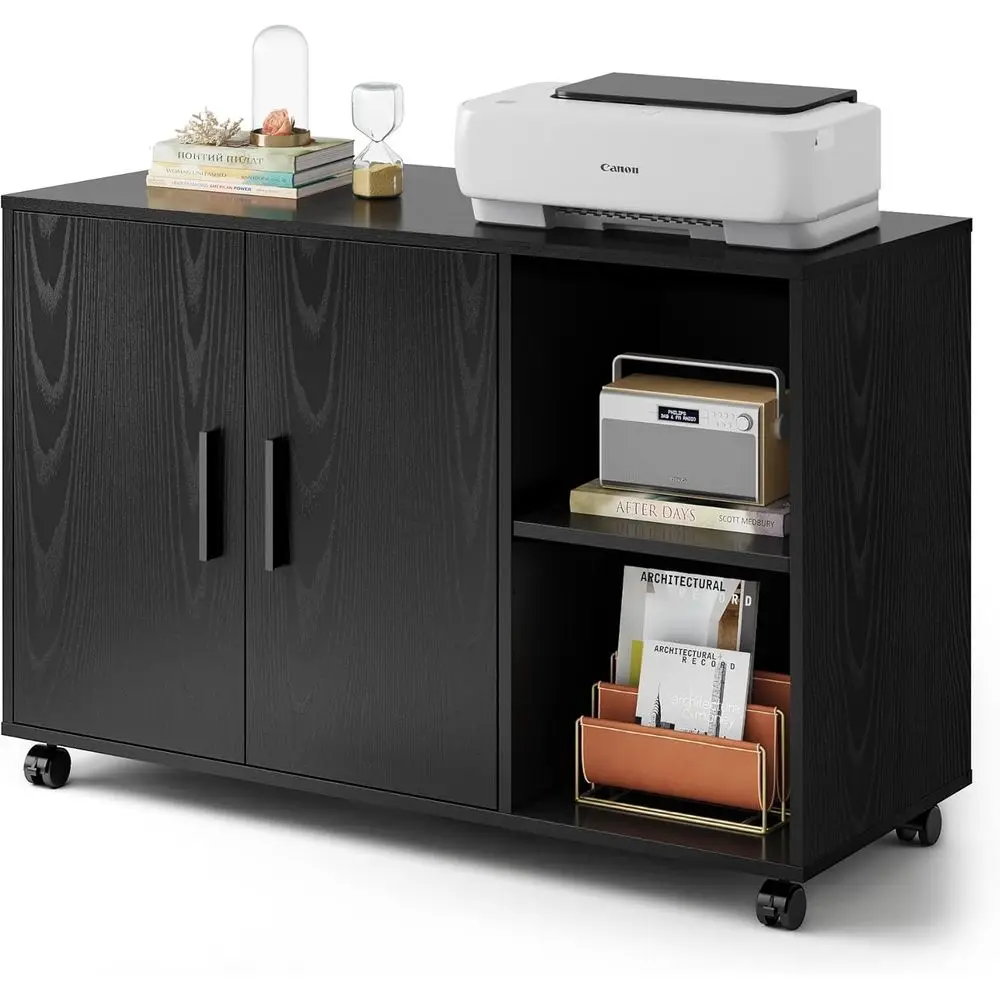 File Cabinet Lateral - Черный офисный шкаф для хранения с