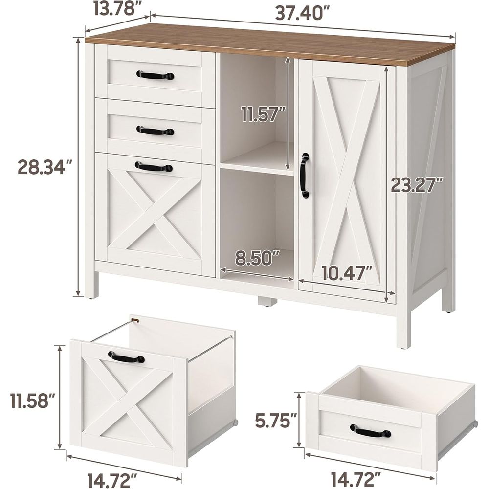 Белый боковой шкаф для докумен – обзор и цена File Cabinet Lateral