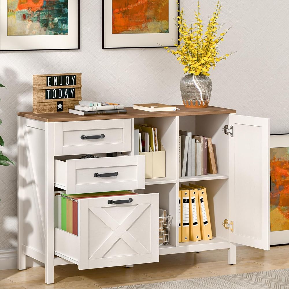 Белый боковой шкаф для докумен – обзор и цена File Cabinet Lateral