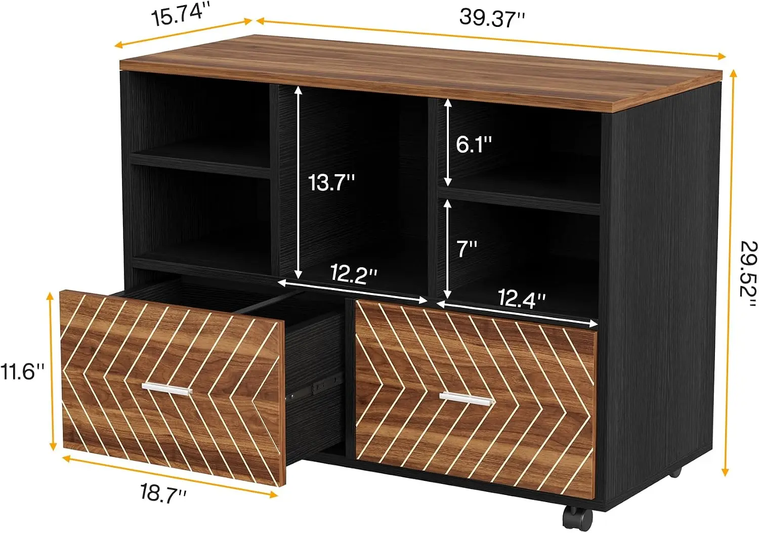 Двухящечный деревянный шкаф дл – обзор и цена File Cabinet Lateral