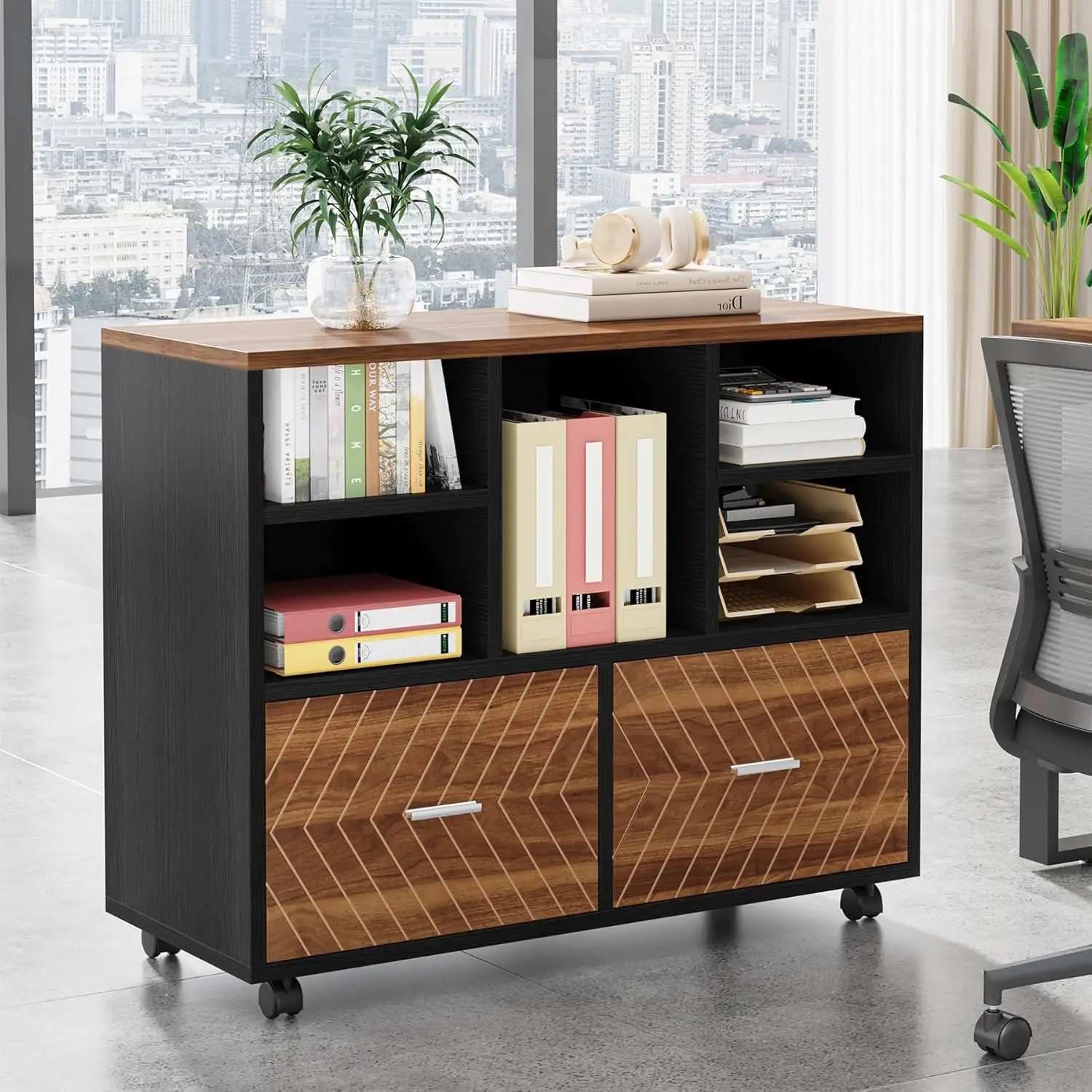 Двухящечный деревянный шкаф дл – обзор и цена File Cabinet Lateral