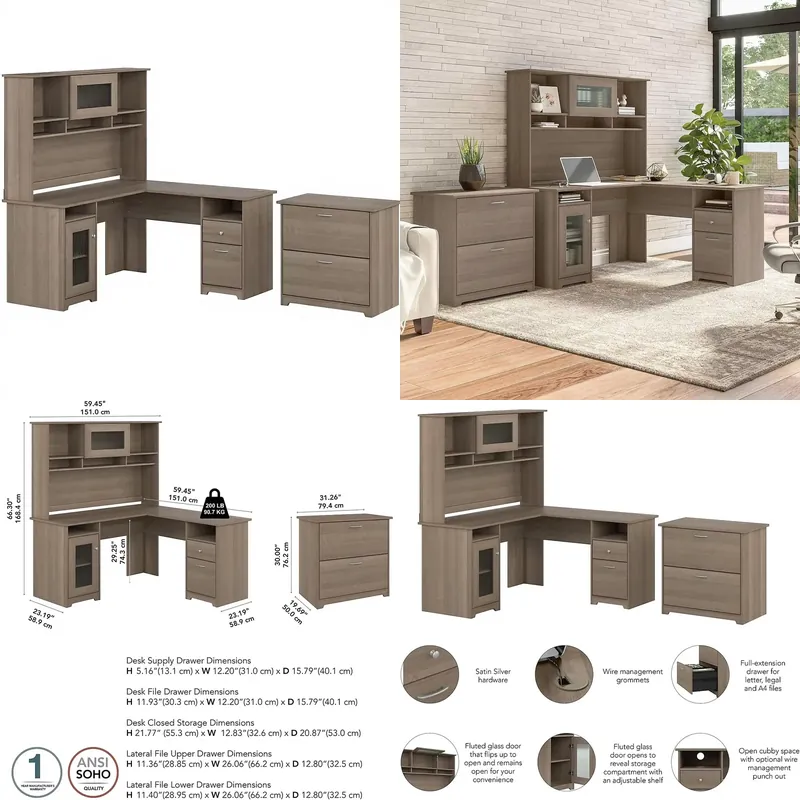 Компьютерный стол L-образной ф – обзор и цена File Cabinet Lateral