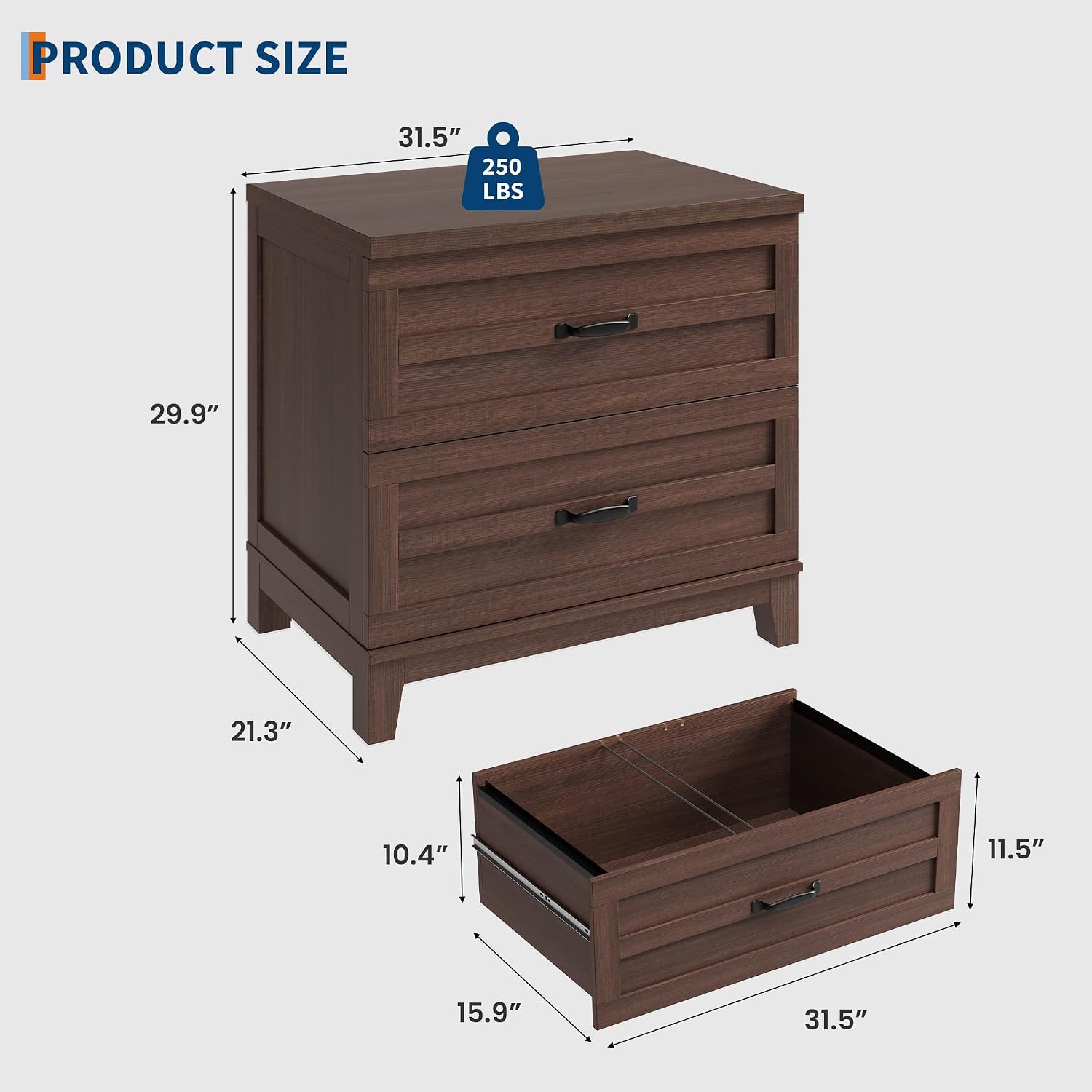 Комод Garvee с 2 выдвижными ящ – обзор и цена File Cabinet Lateral