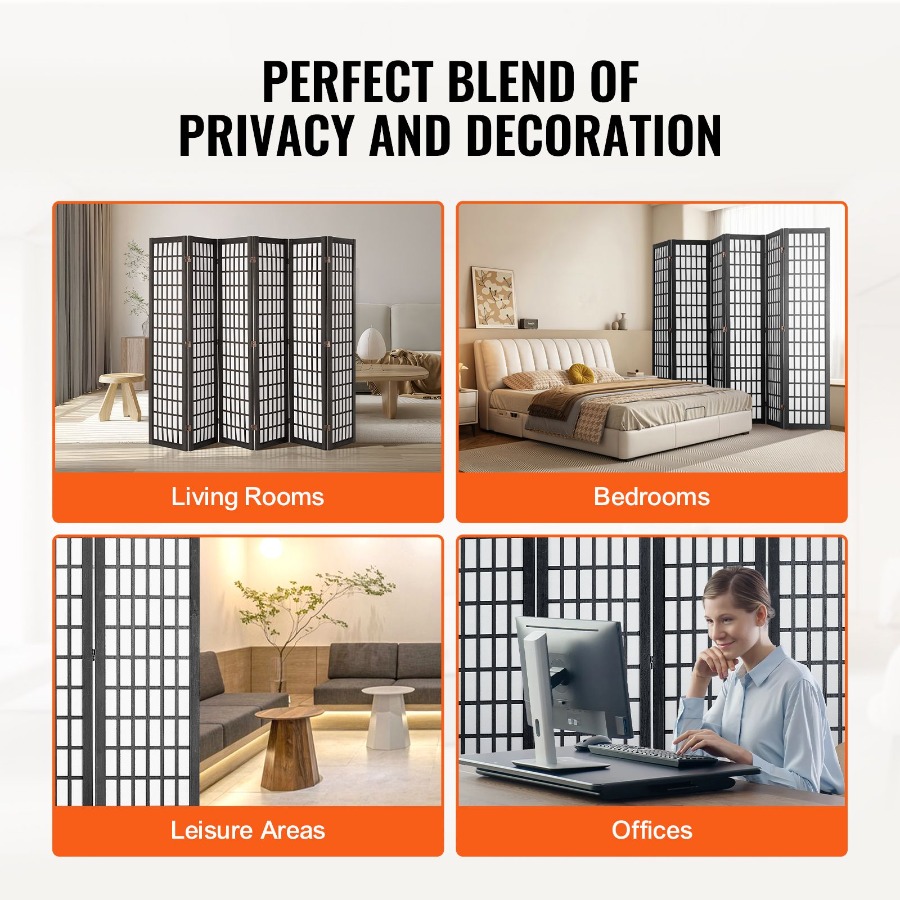 Шестипанельная японская складн – обзор и цена Partition Screen Divider