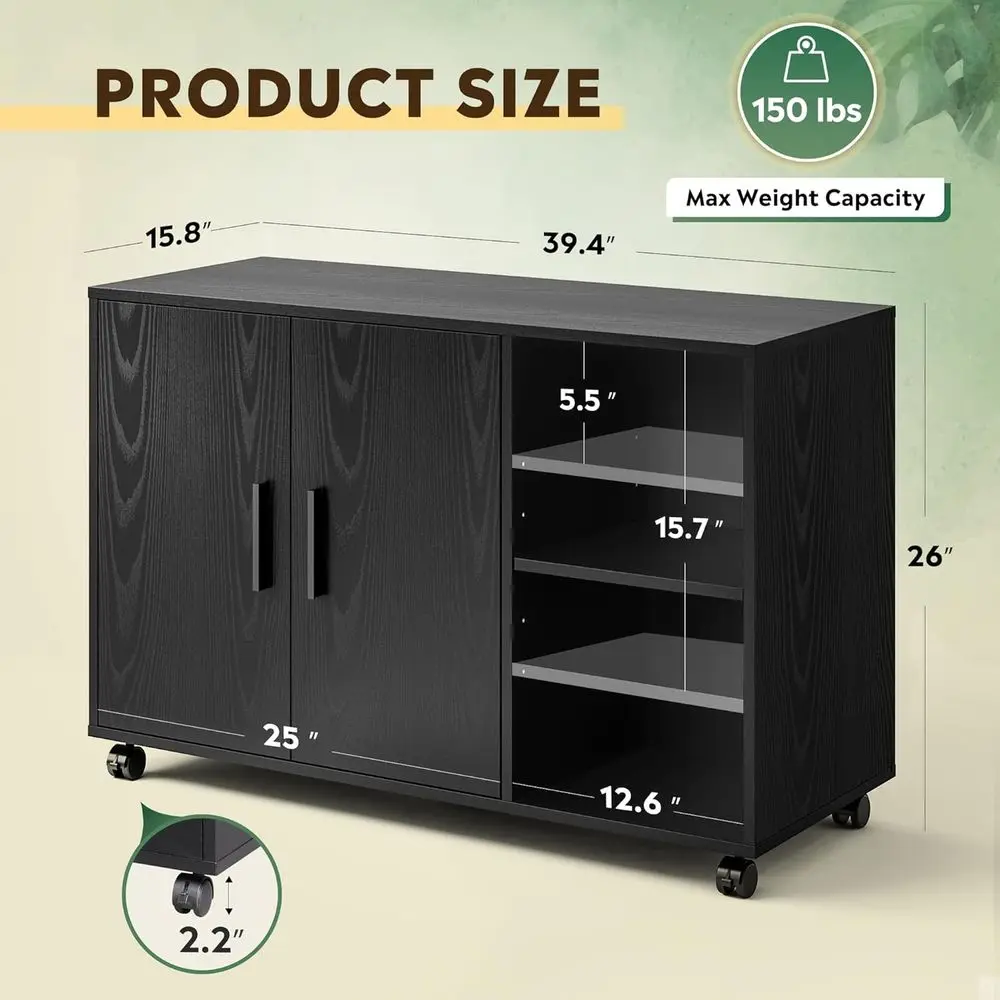 Черный офисный шкаф для хранен – обзор и цена File Cabinet Lateral